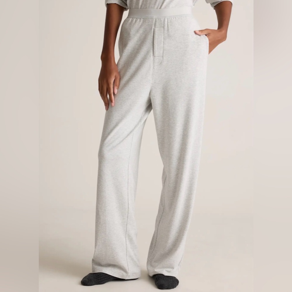 Quince Dream Lounge Oversized Pajama Pant Light Heather Gray Women's Size XS